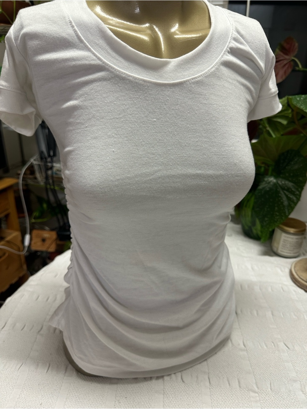 Lilac Clothing White Short Sleeve Crew Tee